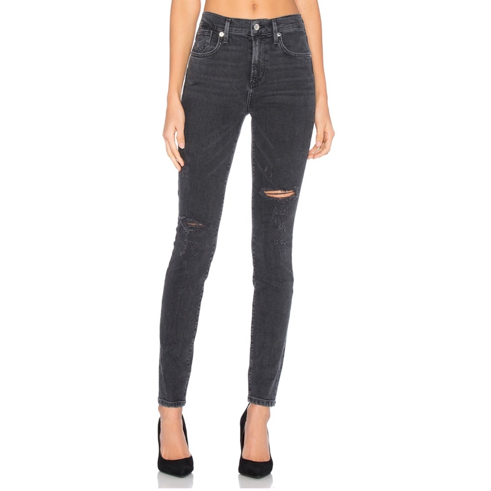 SOPHIE HIGH RISE CROP IN CHELSEA DESTRUCT